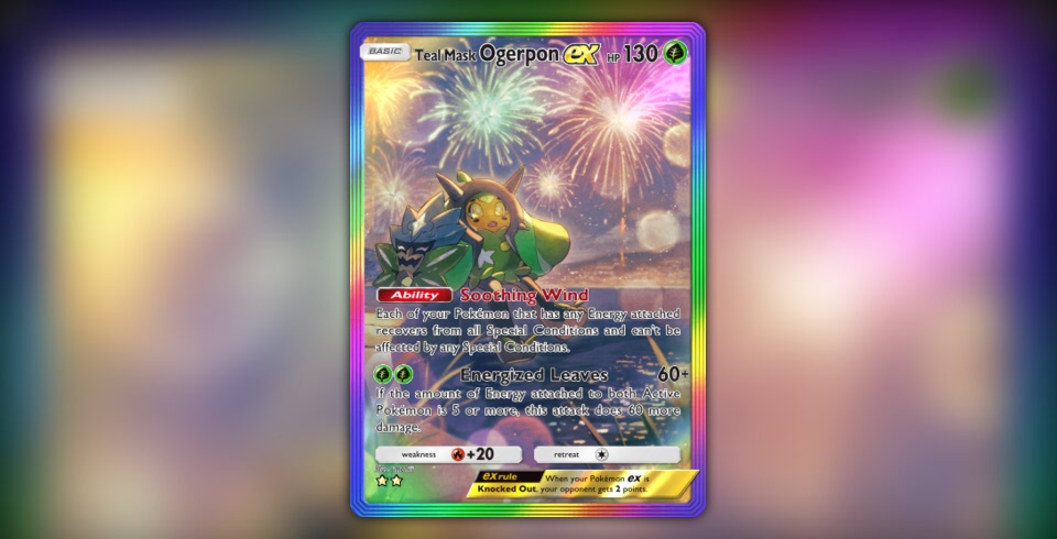 Teal Mask Ogerpon ex (Fantastical Parade #194/234, 2-Stars) | Pokmon TCG  Pocket