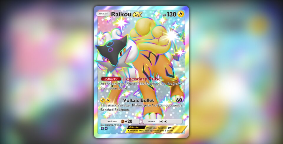 Raikou ex (Paldean Wonders #128/131, 2-Star Shiny) | Pokmon TCG Pocket