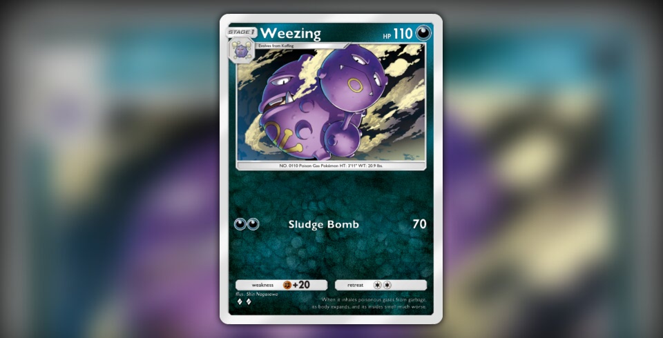 pokemon weezing card 113/192 Galarian Weezing | Rare Reverse Holo Card | Sword & Shield Reb main image 0
