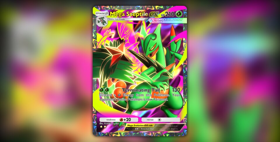 pokemon exploud card Sceptile EX - 84/98 - Full Art Ultra Rare main image 1
