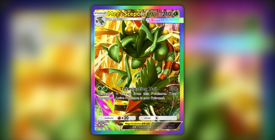 Mega Sceptile ex (Pulsing Aura #194/234, 2-Stars) | Pokmon TCG Pocket