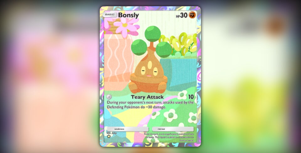 pokemon bonsly card Bonsly (71/130) - Diamond & Pearl - Reverse Holo - Diamond & Pearl main image 1