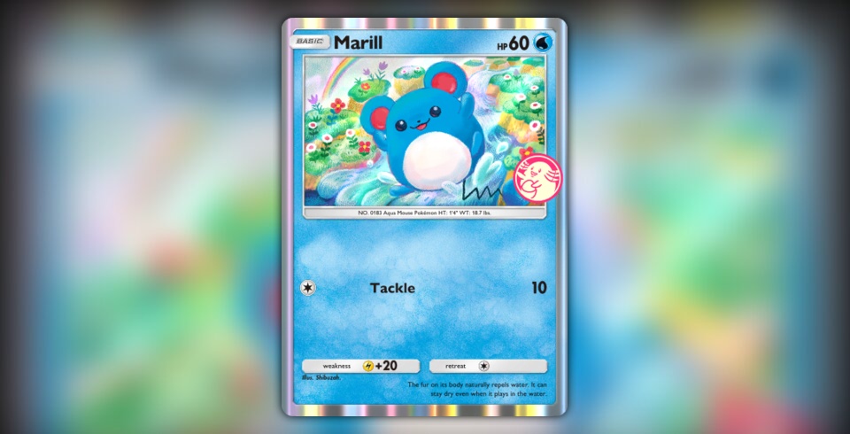 marill pokemon cards Marill - 68/100 non-Holo Common